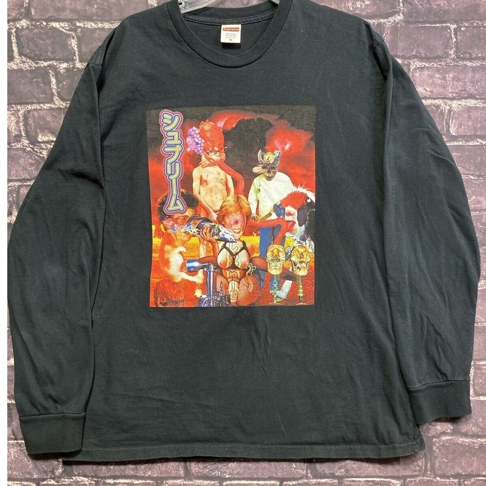 Supreme Sekintani La Norihiro LS Tee Mens XL Black Japanese Graphic Long Sleeve